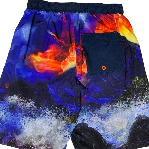 Wonder Nation Dinosaur Swim Trunks Boys Large 10-12 Pull On Back Elastic NWOT - Picture 5 of 6